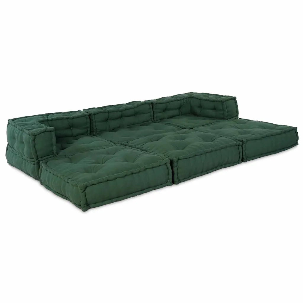 Divano modulare 3 pcs Verde Tessuto 3315077