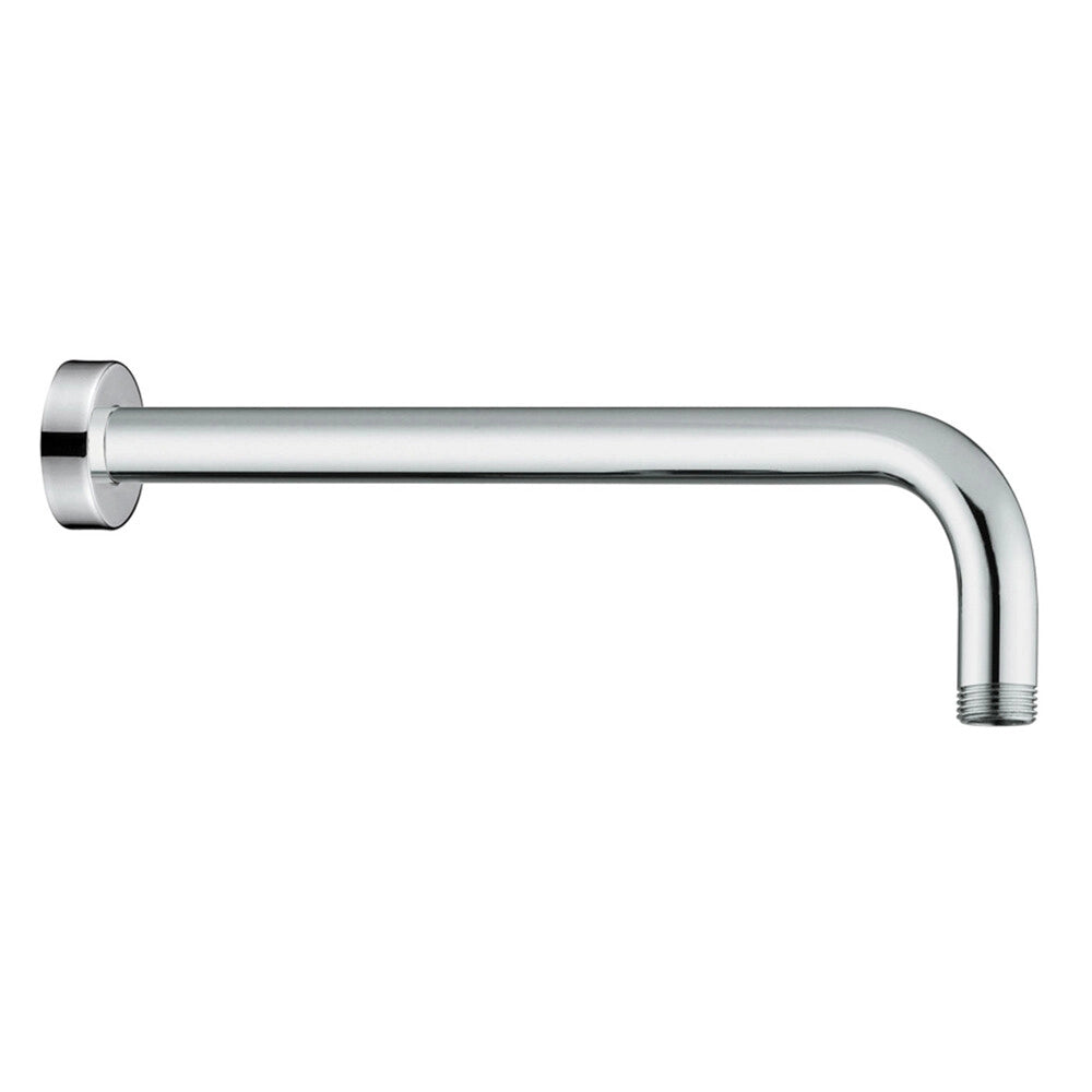 Set doccia cromo con braccio 25 cm e soffione in abs design tondo