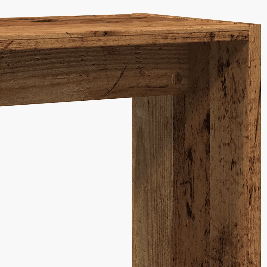 Tavolino-Tavolino da soggiorno-Tavolo Legno Vecchio 50x26x50 cm in Legno Multistrato