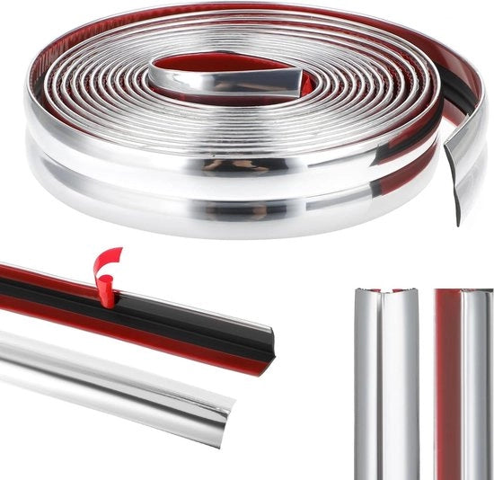 Protezione angolare e di bordo autoadesiva 30cm per interni ed esterni - argento.