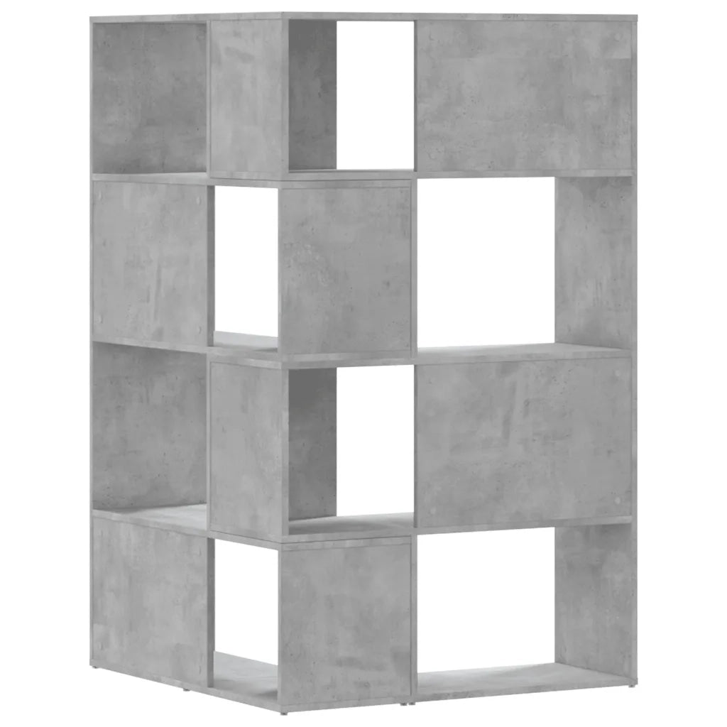 Libreria a 4 Ripiani Grigio Cemento 85x85x140 cm in Truciolare 3307813