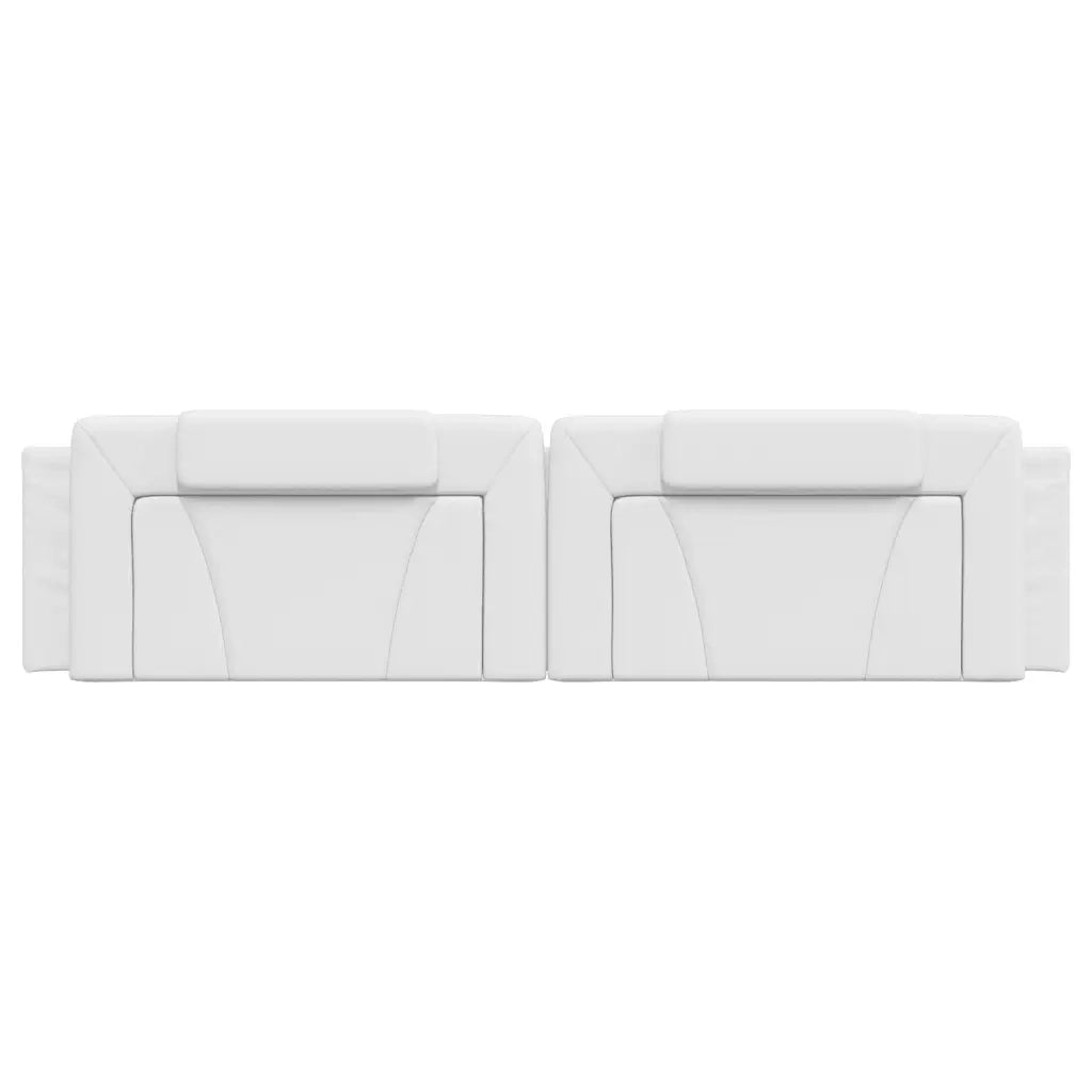 Cuscino Testiera Viana Bianco 200 cm in Similpelle 374815