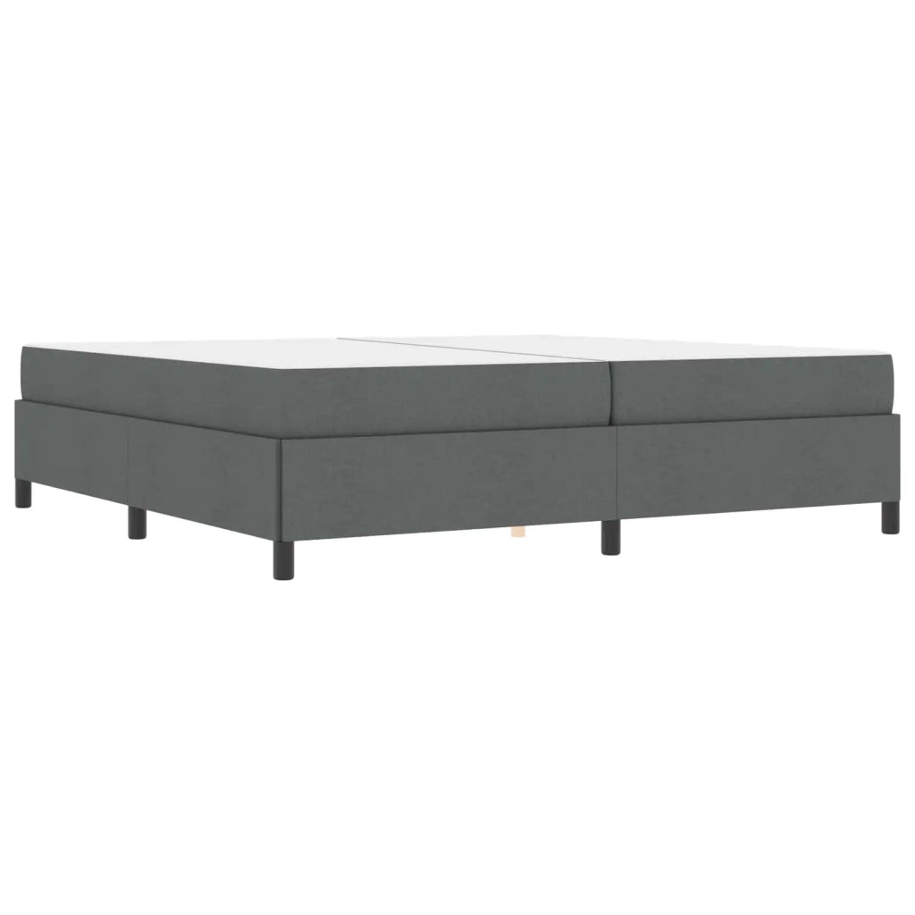 Letto a molle con materasso Grigio scuro 200 x 200 cm Tessuto