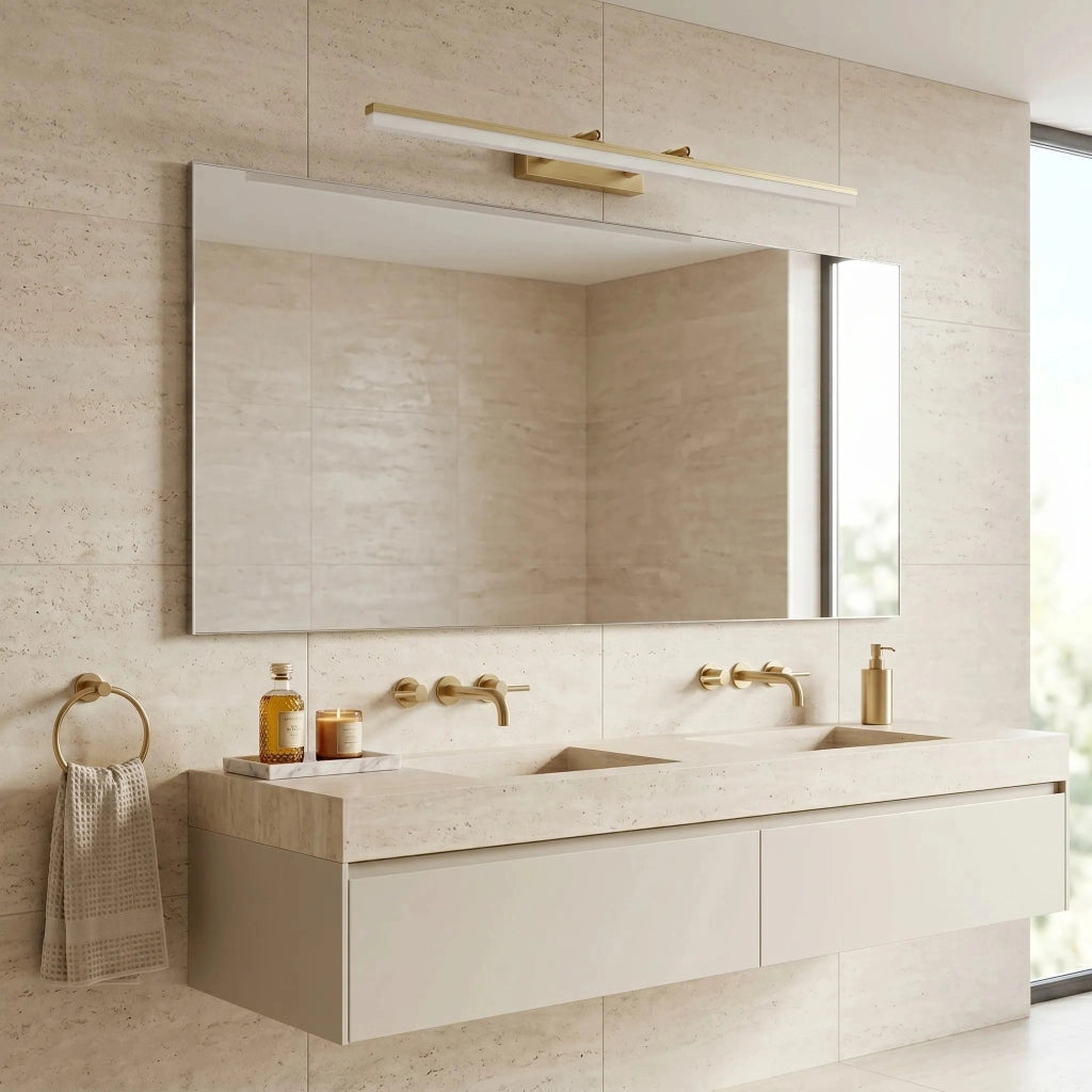 Applique Da Bagno Led APP1877-1W 80cm Brush Gold