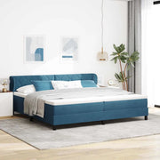 Letto a molle con materasso Blu scuro 200 x 200 cm Velluto 3340464
