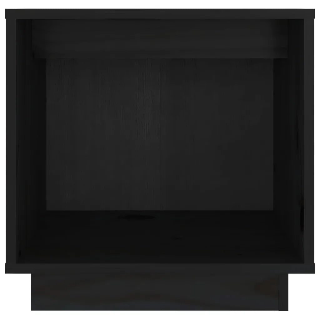 Comodini 2 pz-Set di 2 Tavolino da notte Neri 40x30x40 cm in Legno Massello di Pino