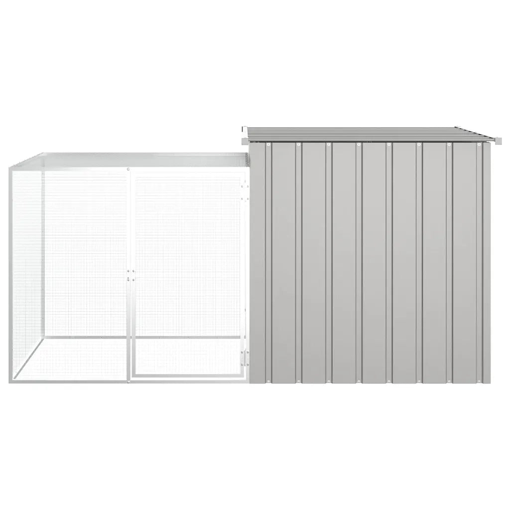 Gabbia per Polli grigio 200x91x100 cm Acciaio Zincato 171546