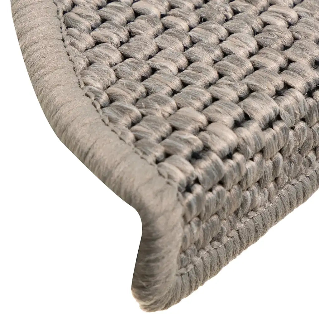 Tappeti Autoadesivi Scale Aspetto Sisal 30 pz 56x17x3cm Argento 3365859