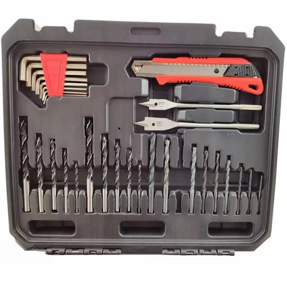 Trade Shop - Set Trapano Avvitatore A Batteria 14,4v A Litio Kit Con 80 Accessori E Valigetta -