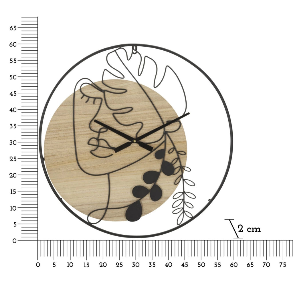 Orologio da Parete VKH268, Marrone, Metallo, 60x2x60 cm