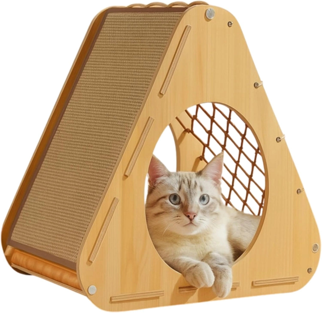 Casa per gatti AUREA con tiragraffi in sisal e rifugio per il riposo 66 x 52 x 55 cm