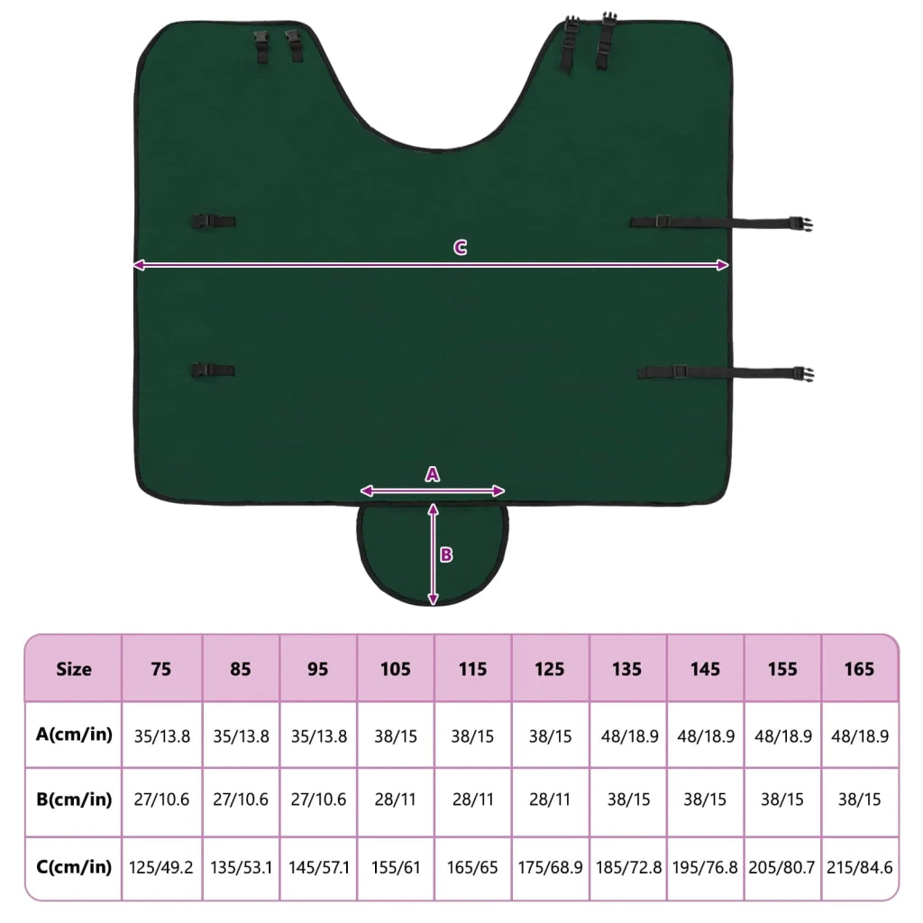 Coperta per Cavalli Verde scuro completo 115 cm Poliestere 42013211