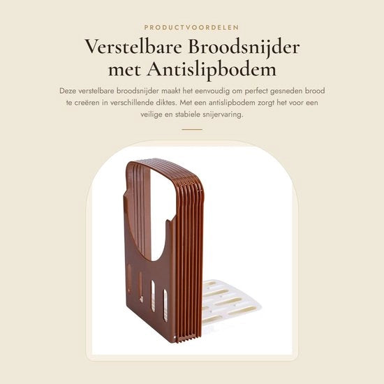 Snghiera per Pane Versatile - 4 Guide per Diametro - Fondello Antiscivolo - Ripiegabile - Materiale di Alta Qualità ABS - Resistente alle Alte Temperature - Taglio di Pane/Ham/Kaas/Giardinaggio - Macchina per Tagliare il Pane