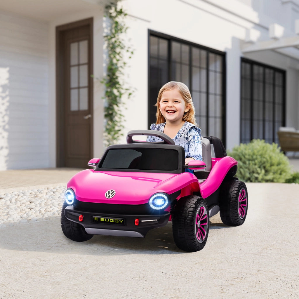 Automobile Bambini Volkswagen E-Buggy 12V con Telecomando ¨C zephmum ¨C Rosa