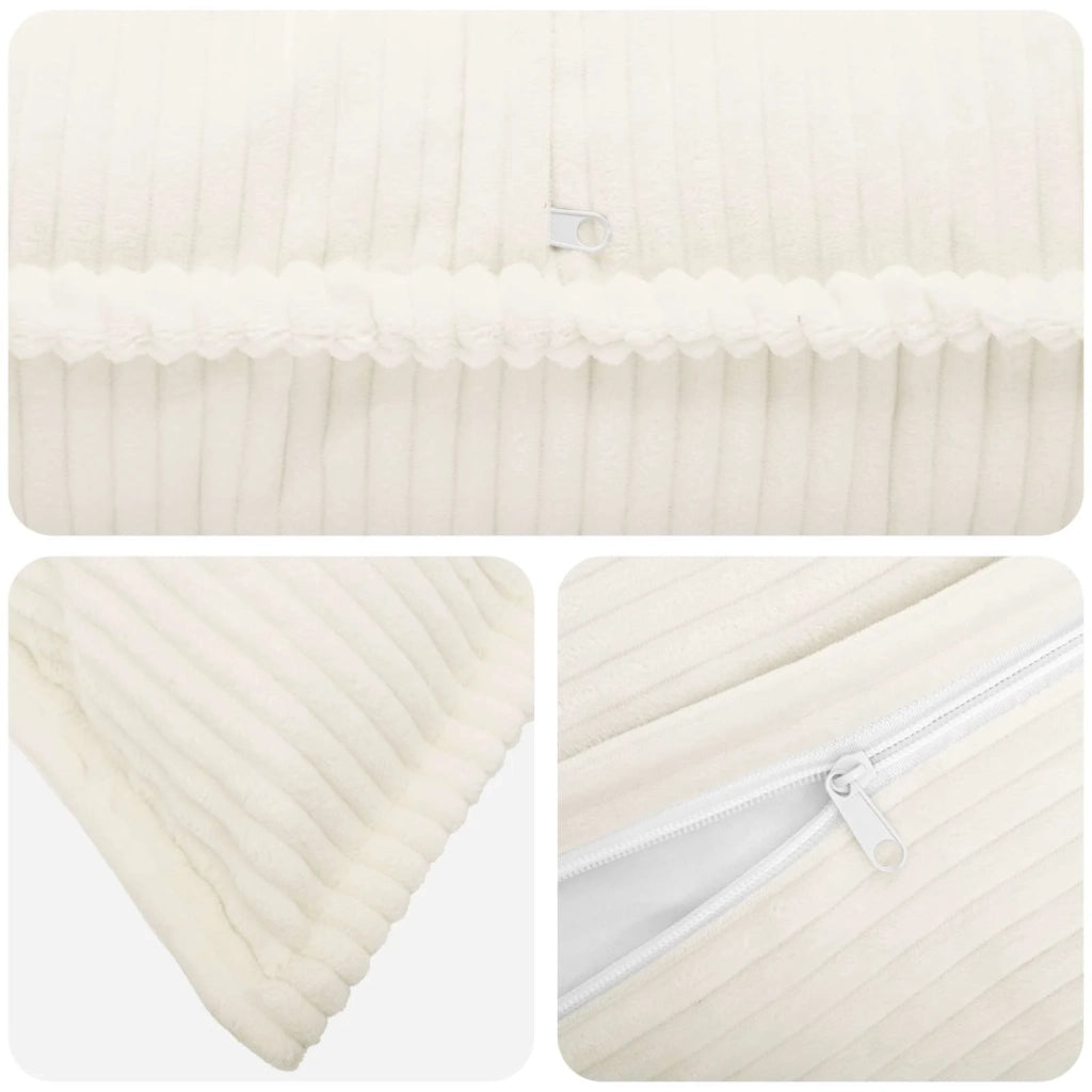 Federa 6 pz HOUTEN Crema 50 x 75 cm corduroy 919808