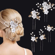 Accessori capelli per sposa - Fermagli a forma di fiore in U per ragazze