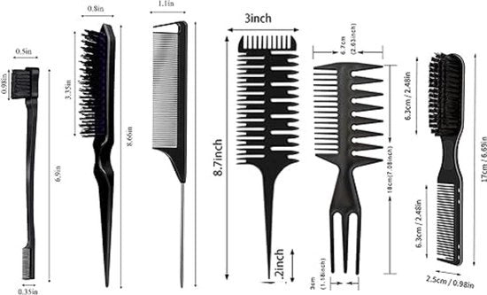 Kit di pettinatura per capelli professionale a 8 pezzi