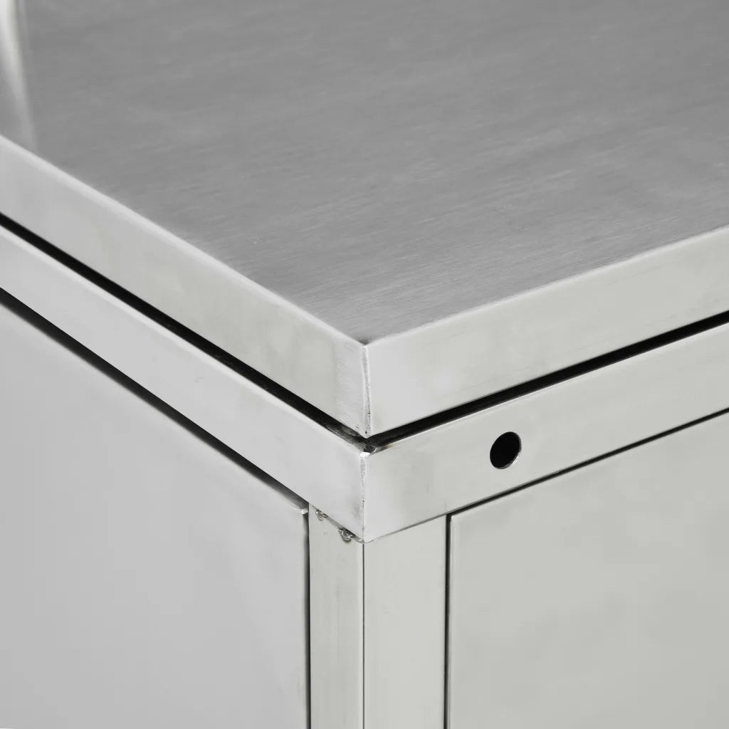 Copribidone per Spazzatura Singolo 240 L in Acciaio Inox 145379