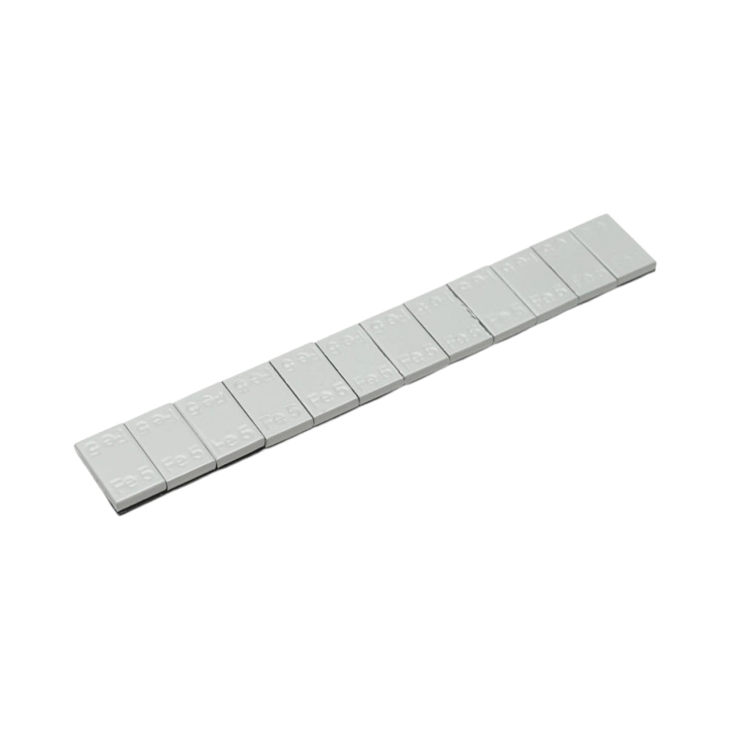 Contrappesi autoadesivi grigio scuro per equilibratura ruote Fe 60g (5gx12 pz) 100 strisce/scatola