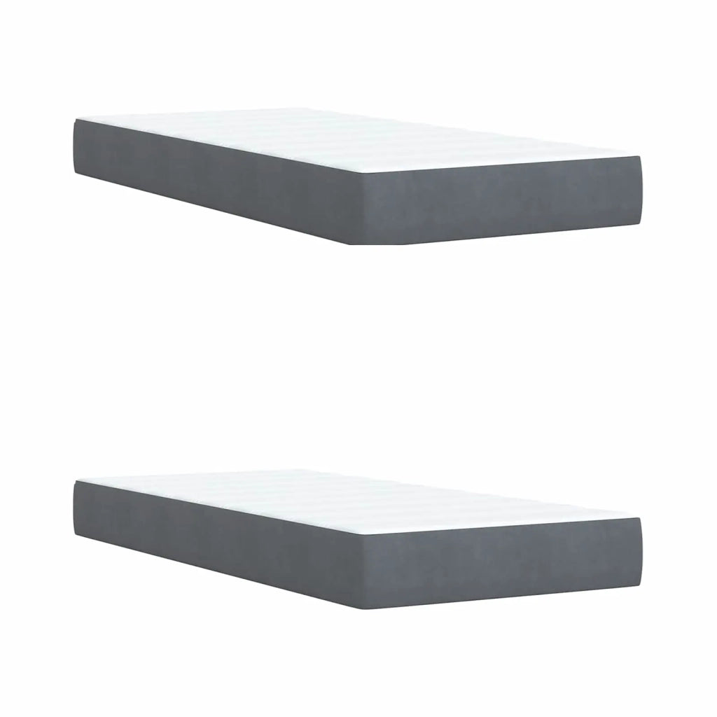 Letto Ottomano con Materasso e LED Grigio Scuro 200 x 200 cm 3458326