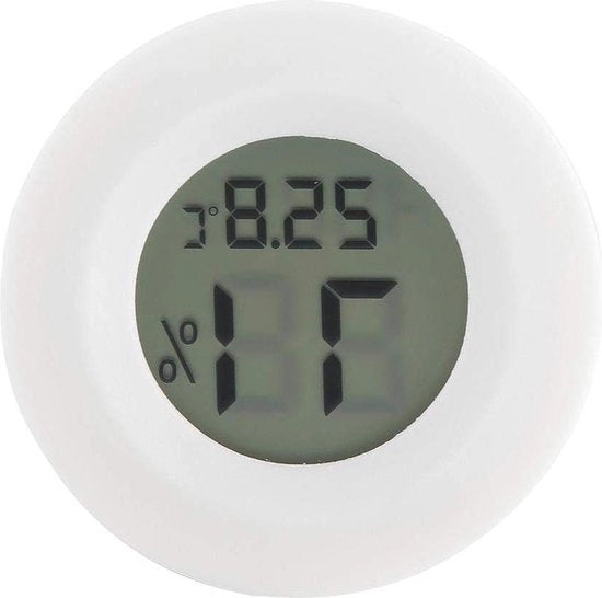 Termometro e igrometro digitale per terrario - dispositivo LCD per misurare temperatura e umidità per terrario - grande schermo LCD - vasca per rettili - incubatori per terrario - bianco.