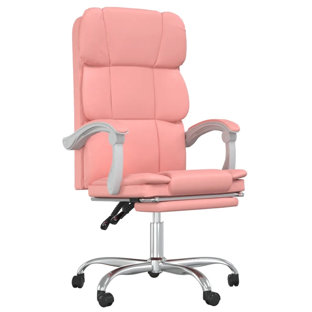 Poltrona da Ufficio Reclinabile Rosa in Similpelle 349633