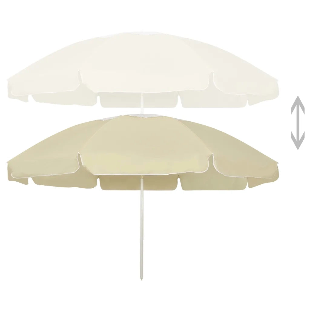 Ombrellone da Spiaggia-Ombrellone da mare Giallo Sabbia 240 cm 545474