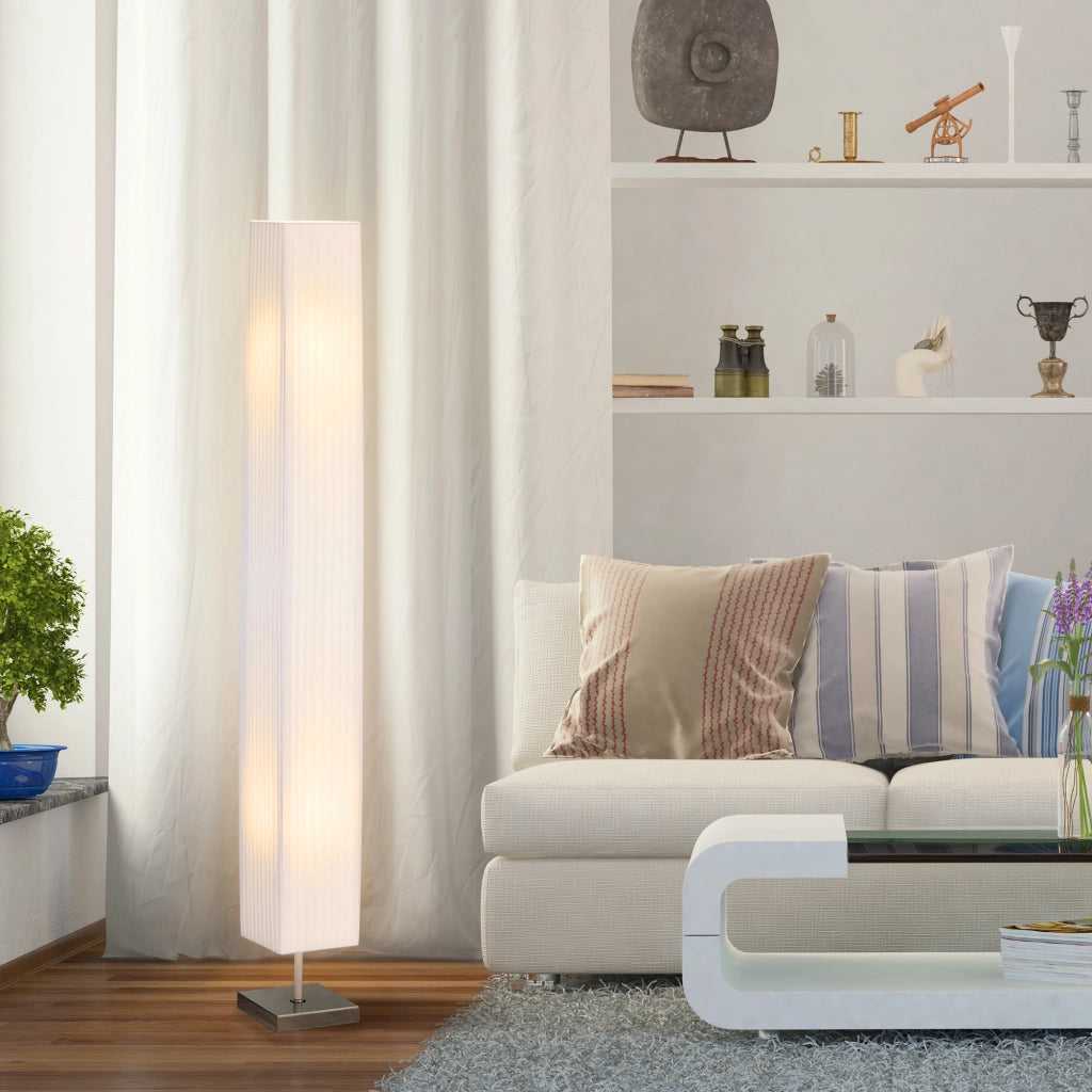 Lampada da Terra ¨C Minimal ¨C Bianco 14x14x120 cm
