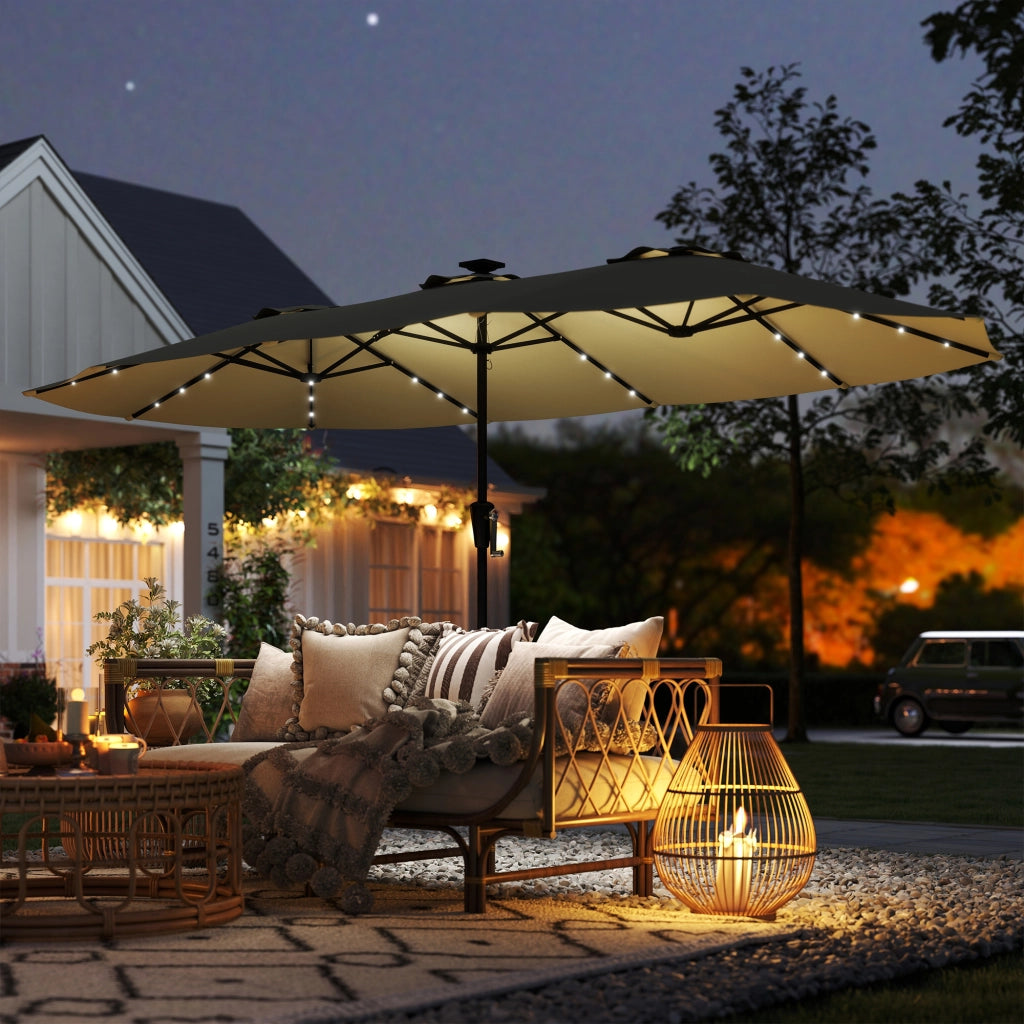 Ombrellone da Giardino ¨C zephmum ¨C Beige 4x2 m
