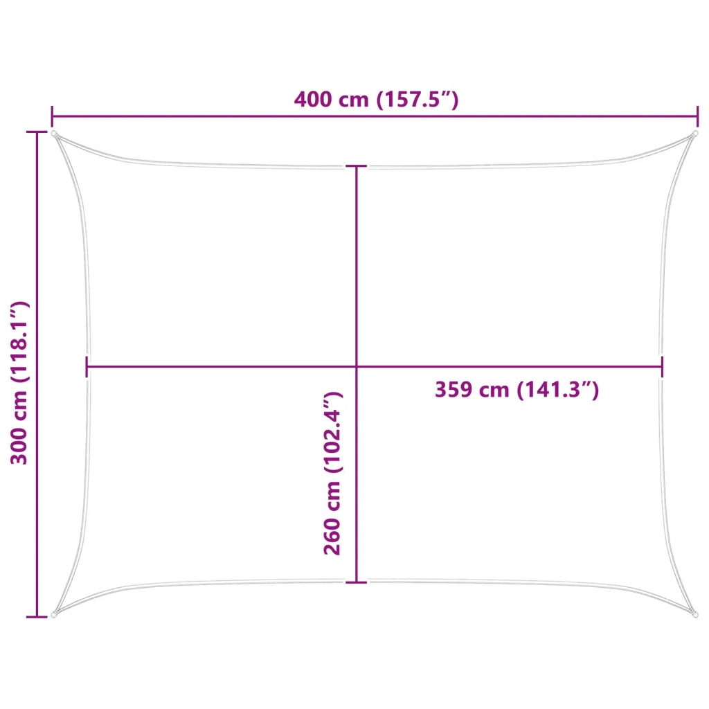Vela da ombra solare Arancione e Marrone 4 × 3 m 42031043