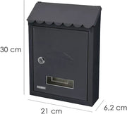 Cassetta Postale per Esperni Maurer Stamp colore 21x30x6,8 cm Nero