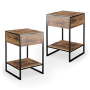 Vicco Comodini camera da letto Legno antico 43.5 x 66 cm Set di 2