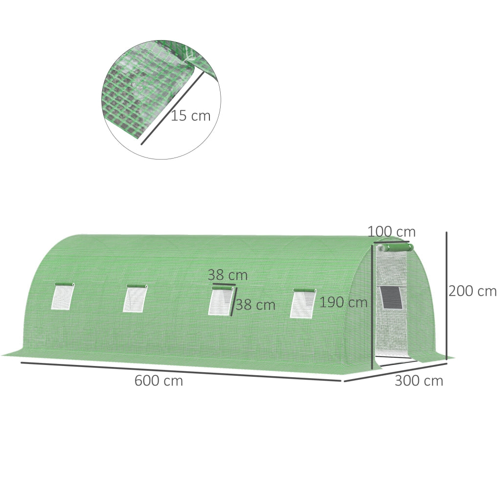 Serra da giardino ¨C zephmum ¨C verde, 6x3x2 m