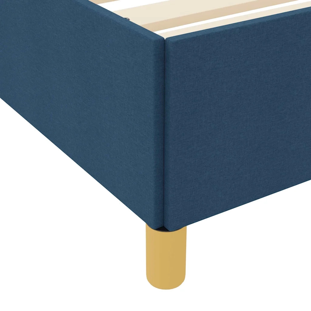 Struttura del letto con materasso Blu 160 x 200 cm Tessuto 3398954