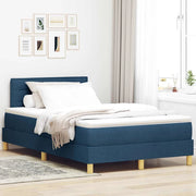 Letto a molle con cuscino con testiera Blu 120 x 200 cm Tessuto 3338838