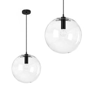 Lampada Da Soffitto Pensile Di Vetro Lassi Black 30 Cm