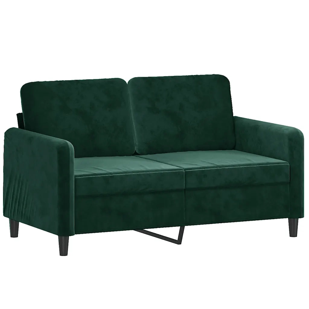 Divano a 2 Posti-Sofa 2 Posti Verde Scuro 120 cm in Velluto 494590