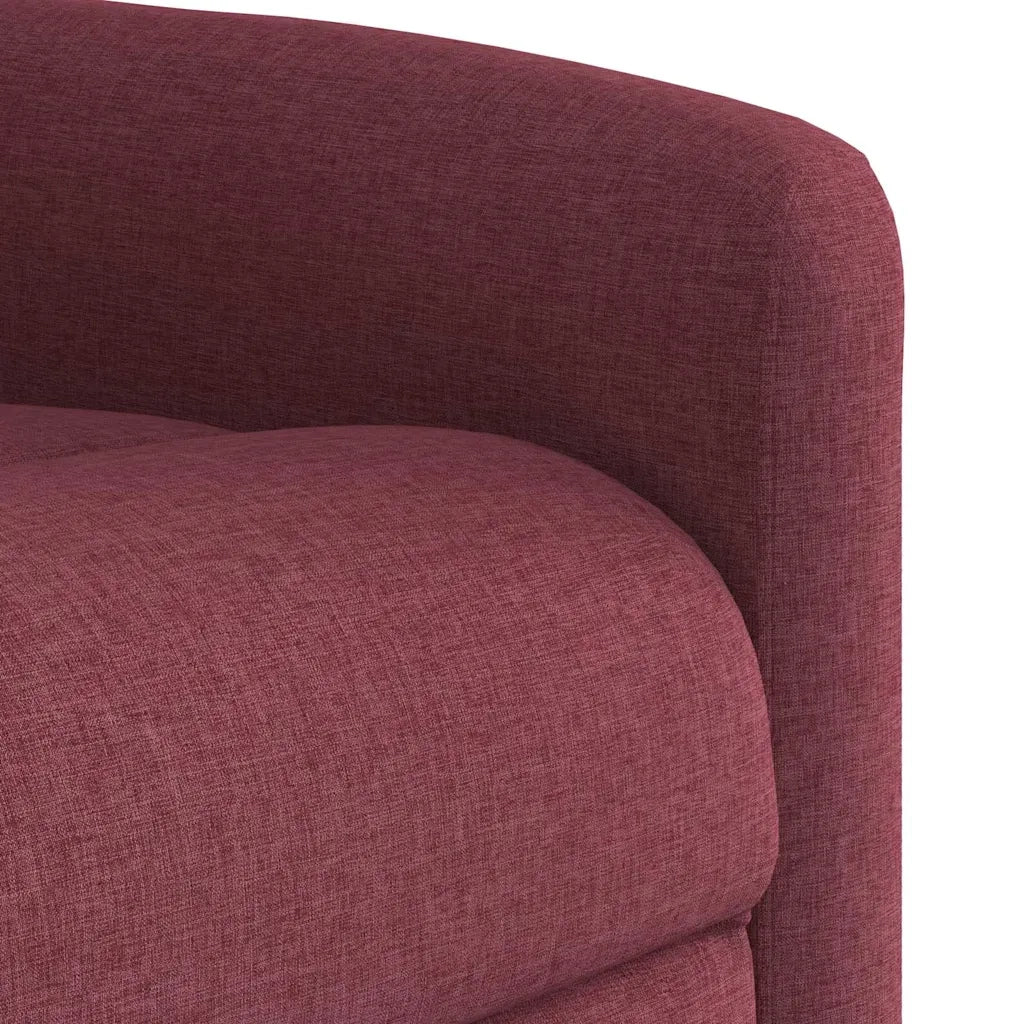 Poltrona Reclinabile in Tessuto Rosso Vino 4015579