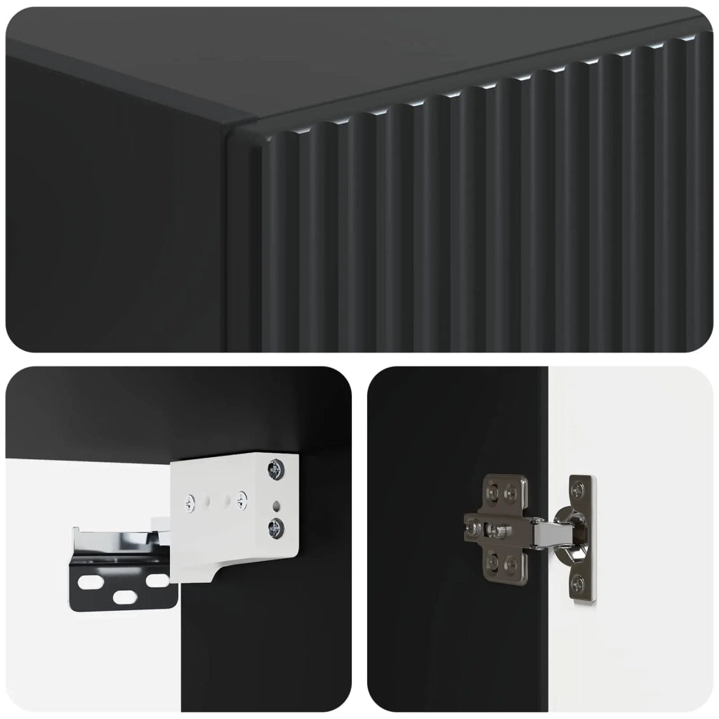 Set di armadi 2 pz Nero Legno ingegnerizzato 3416791