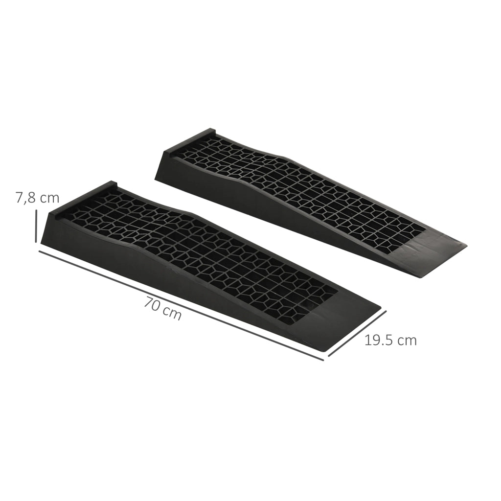 Rampa per Auto Set 2 Pezzi ¨C Xylo ¨C Plastica Nera 3 Tonnellate