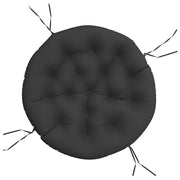 Cuscino Rotondo Nero ? 100x11 cm in Tessuto Oxford