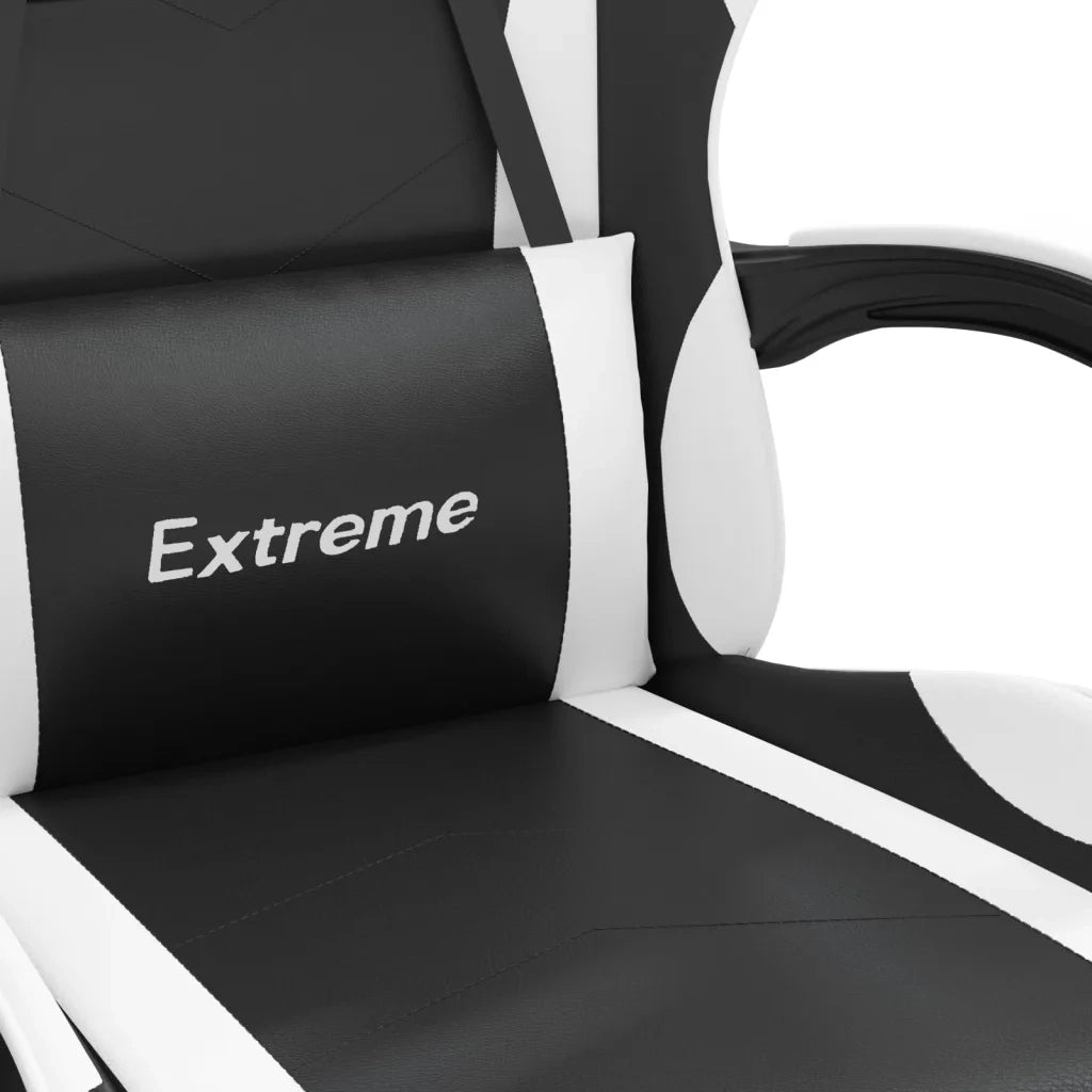 Sedia da Gaming Nero e Bianco in Similpelle 3143871