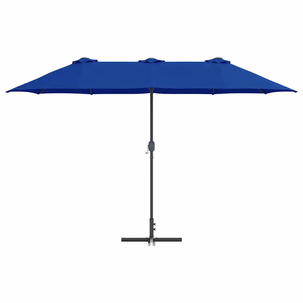 Ombrello da giardino Azzurro 370 x 197 x 239 cm 42003372