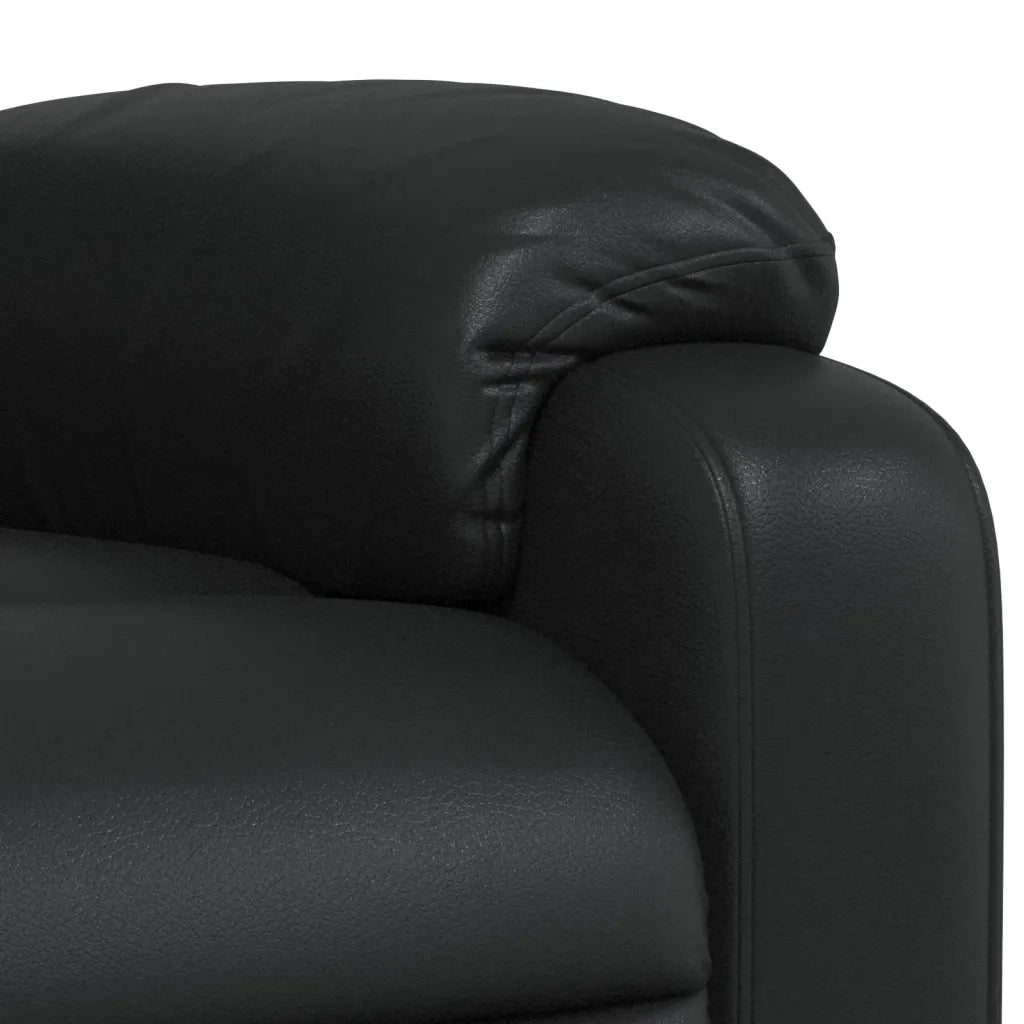 Poltrona | Sedia Relax Reclinabile Nera in Similpelle