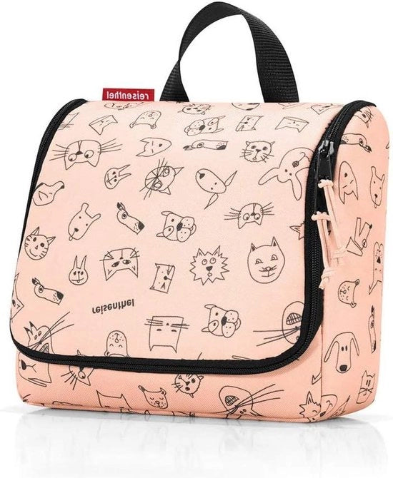 Borsa Cosmetici per Bambini Gatti Cani Rosa 23 cm