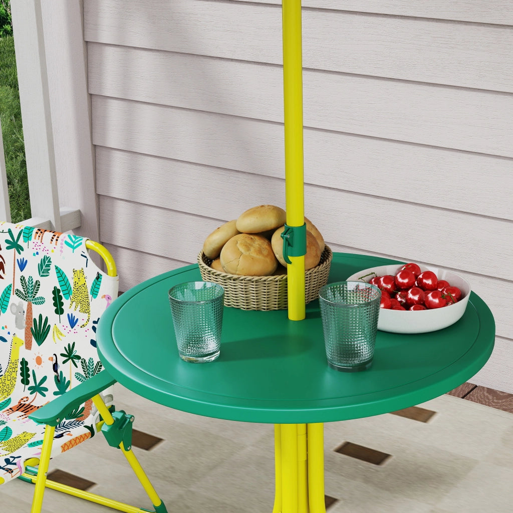 Set tavolo e sedie bambini ¨C zephmum ¨C 4 pezzi, verde