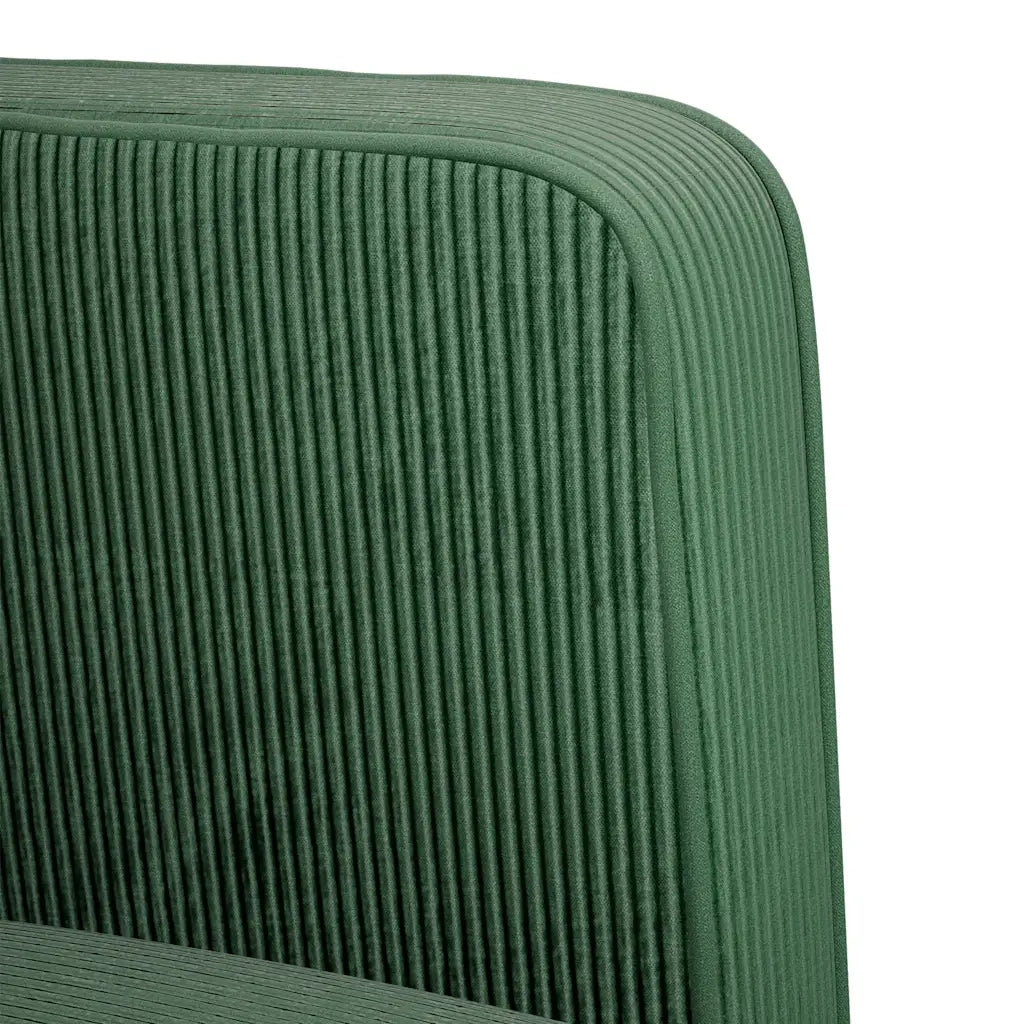 Divano Poltrona | Sedia con Braccioli Verde Scuro 54 cm Tessuto a Coste