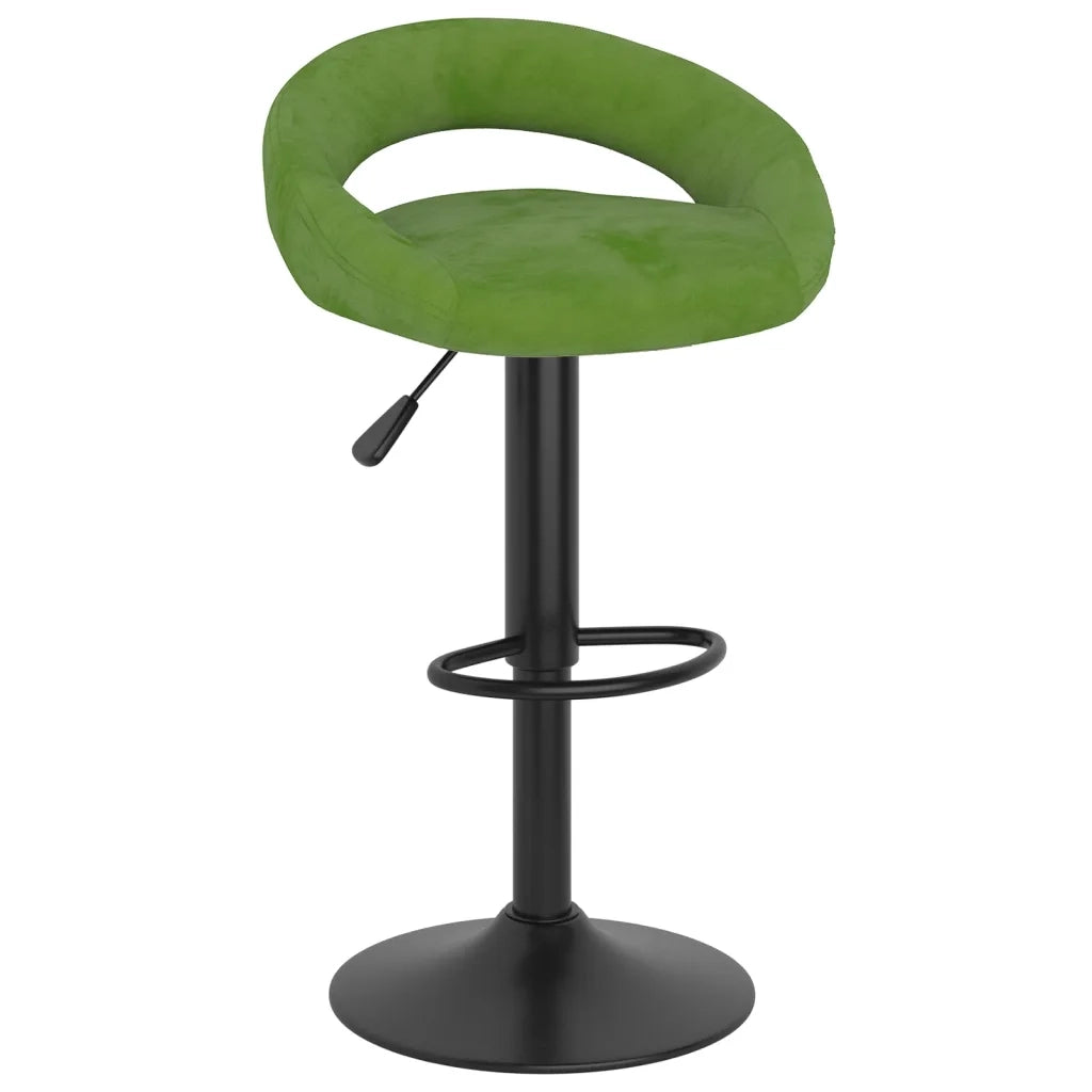 Sgabelli da Bar 2 pz Verde Chiaro in Velluto 333271