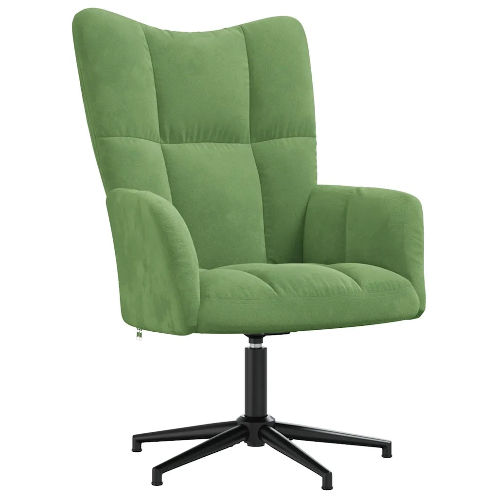 Sedia Relax Verde Chiaro in Velluto 328098