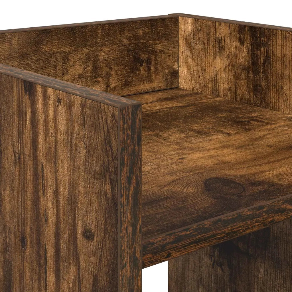 Supporto per piante Rovere Fumo 30 x 30 x 100 cm 899570